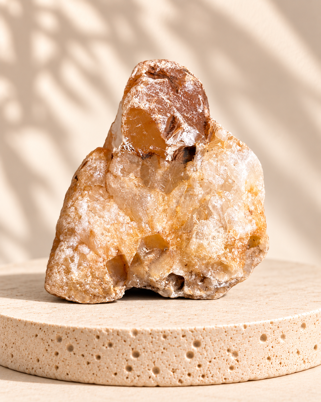 Piedra natural miel con forma escultórica