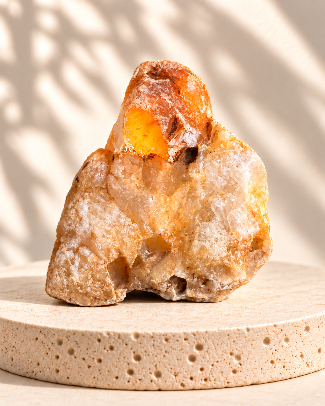 Piedra natural miel con forma escultórica