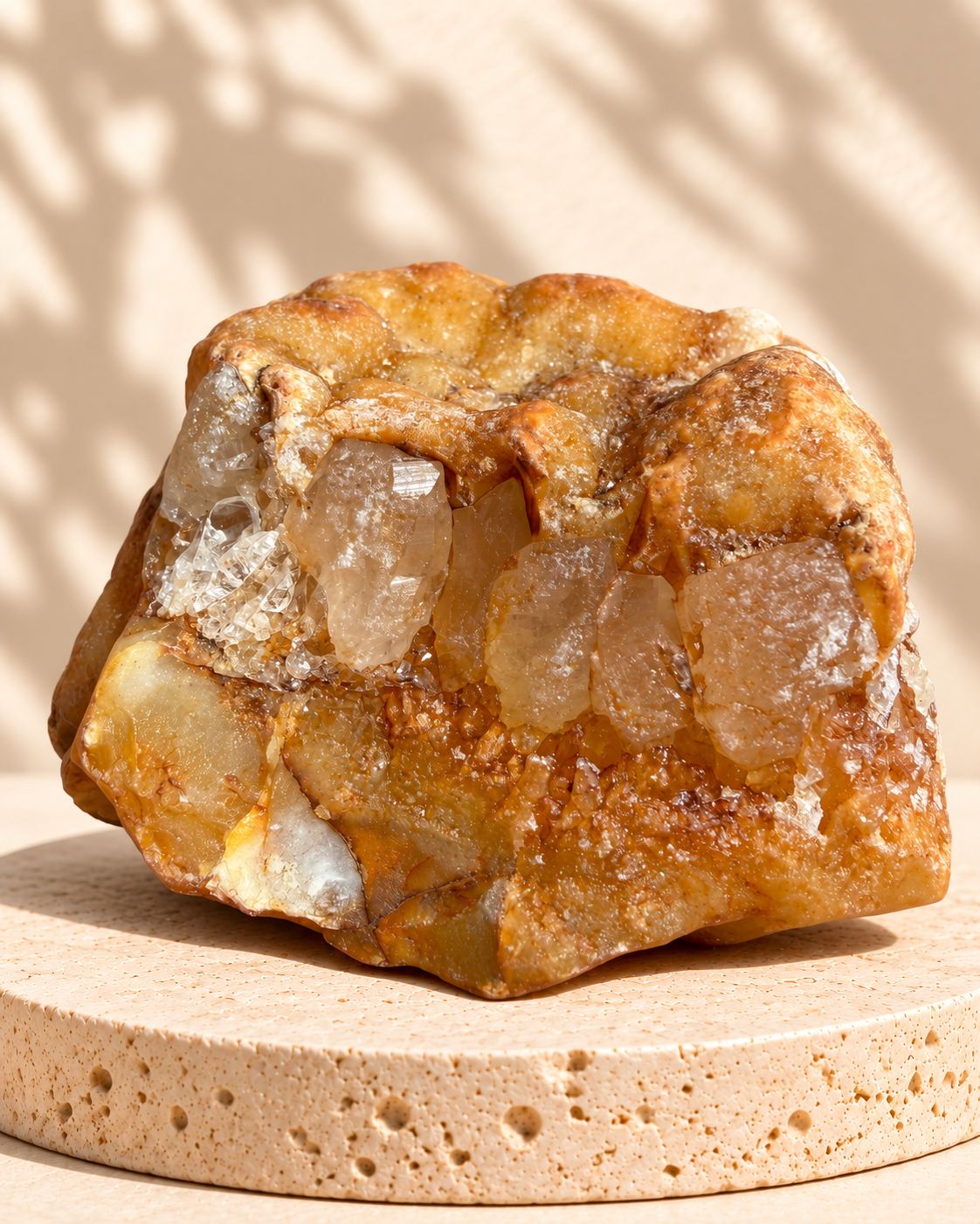 Piedra natural miel con cristales