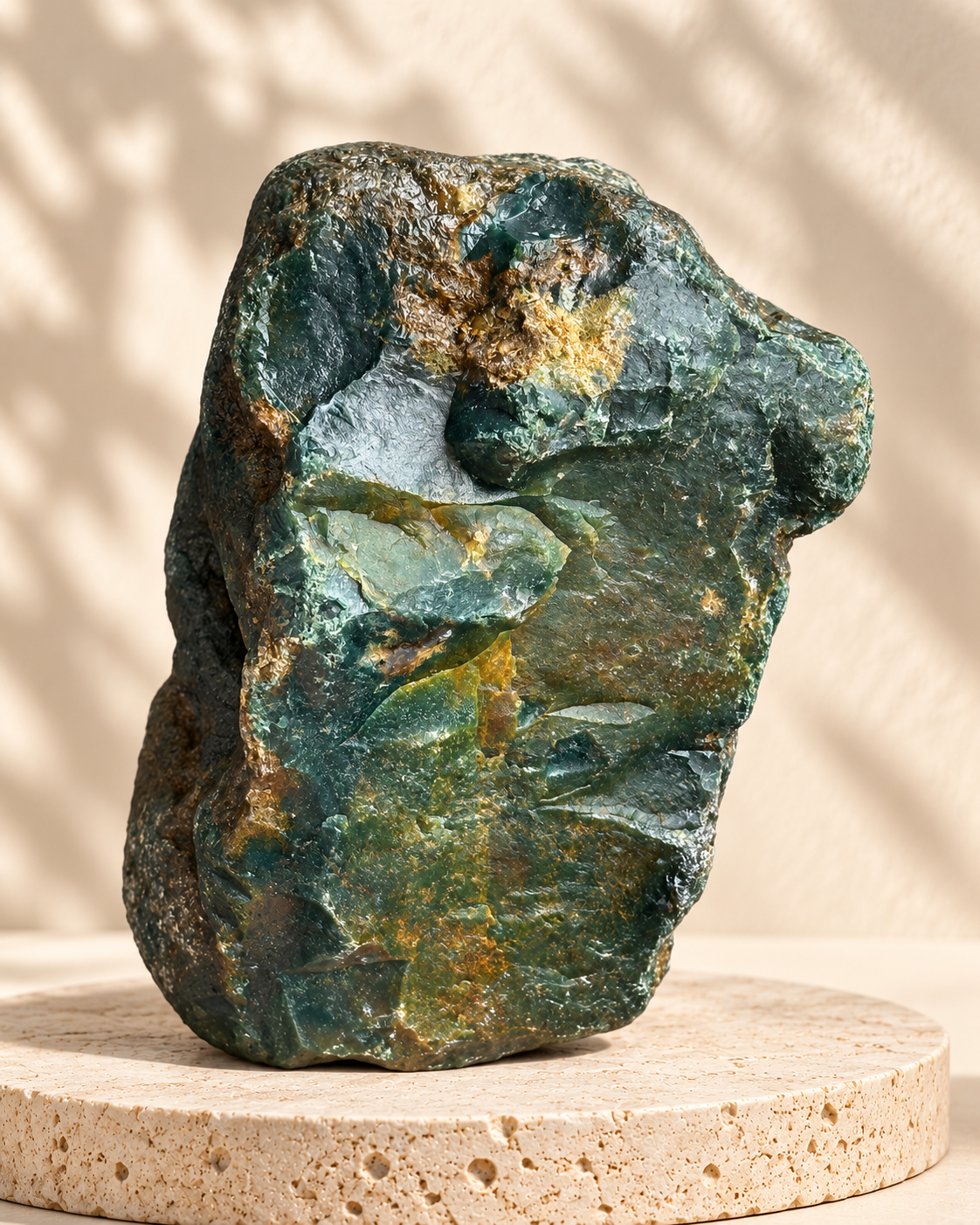 Piedra natural verde en bruto